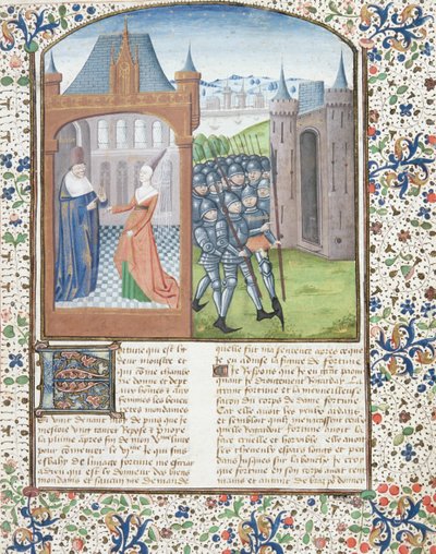 Ms Hunter 372 f.1r Boccacio ve Fortune, 1467 by French School