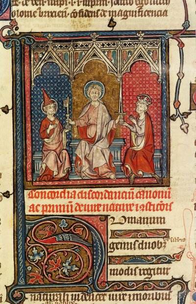 Ms Lat 3893 fol.1 Manevi ve Zamansal Güç, Decrets de Gratien