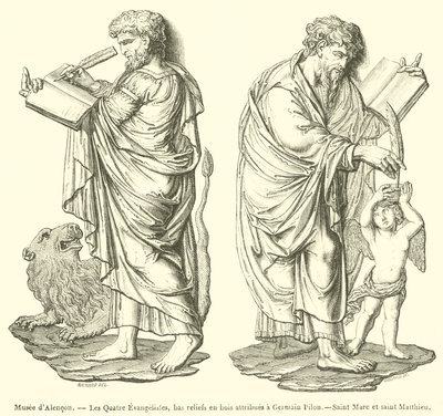 Alencon Müzesi, The Four Evangelists, Germain Pilon, Saint Mark ve Saint Matta