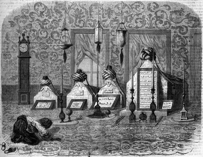 Müslüman cenaze sanatı: çalkantılı dervişlerin türbeleri (mezarları). Üsküdar, Türkiye by French School