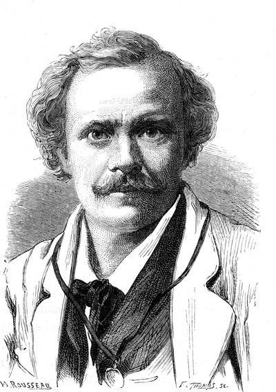 NADAR (Gaspard Felix TOURNACHON) (1820-1910), Fransız yazar, karikatürist, havacılık ve fotoğrafçı. Gravür 1867 by French School