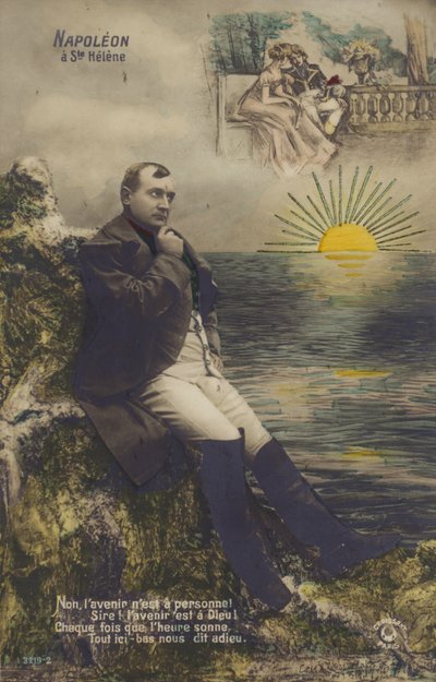 Napoleon Bonaparte (renkli taş baskı) by French School