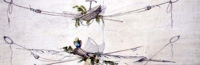 Papağanlı Deniz Kartuş Tasarımı, c.1800 (kağıt üzerine sulu boya) by French School