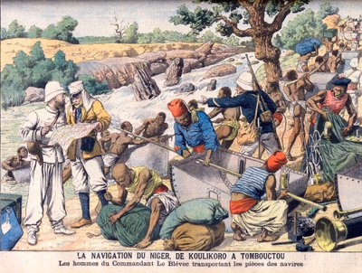 Koulikoro ve Timbuktu arasında Nijer Nehri