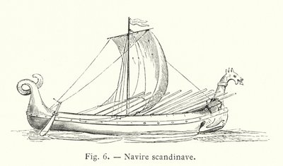 İskandinav gemisi (gravür) by French School