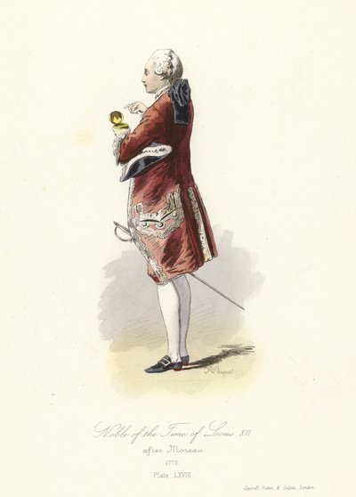 Fransa Kralı XVI.Louis zamanının soylusu by French School