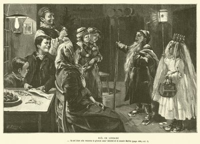 Noel En Lorraine (gravür) by French School