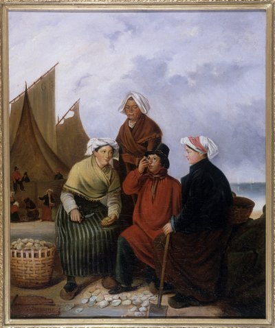 Normandiya, istiridye tadımı - Oil by Francoeur by French School