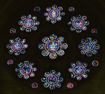 Kuzey gül penceresi by French School