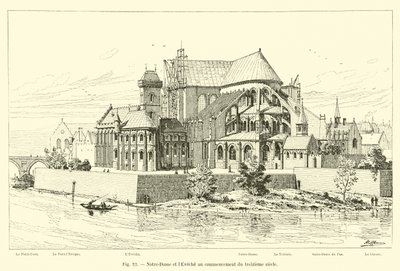 Notre-Dame ve Piskopos on üçüncü yüzyılın başında by French School