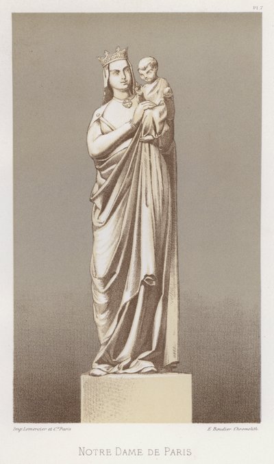 Notre Dame de Paris (renkli taş) by French School