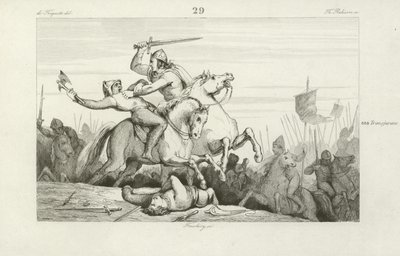 Batı Francia Kralı Odo, Vikinglerle savaşıyor by French School