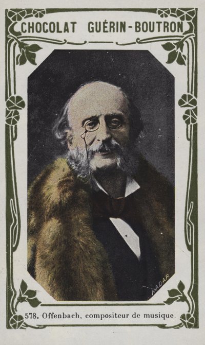 Offenbach, müzik bestecisi (renkli fotoğraf) by French School