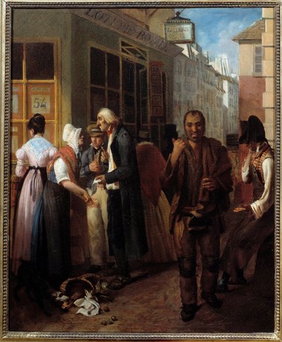 19. yüzyılın Restorasyon Anonim tablosu altında Kraliyet Piyango Ofisi. Güneş. 0,61x0,51 m Paris, müze Carnavalet by French School