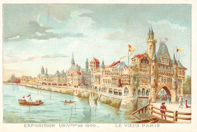 Eski Paris, Evrensel Sergi 1900, Paris (chromolitho) by French School