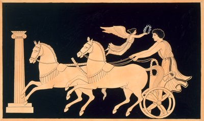 Bir defne çelengi ile taçlandırılmış Olimpiyat arabacısı, 1808-10 yayınlandı by French School