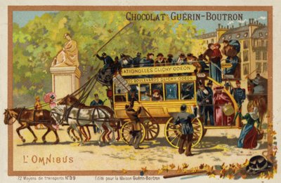 Omnibus (kromolitho) by French School