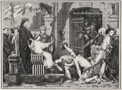 Geleceği (1227) vesilesiyle, genç Louis IX mahkumları serbest bıraktı - Louis Dumas 1889