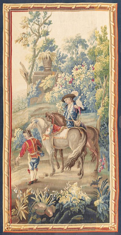 Louis XVI pastoral duvar halılarından biri, Aubusson, c.1775 by French School