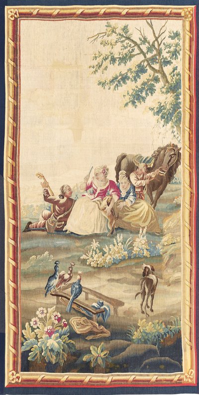 Louis XVI pastoral duvar halılarından biri, Aubusson, c.1775 by French School