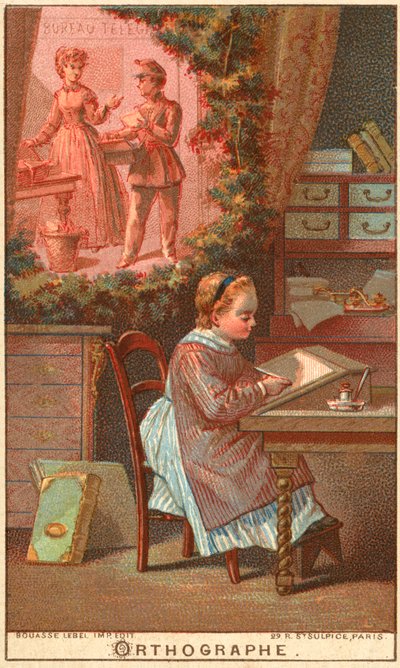 Ortografi (kromolitho) by French School