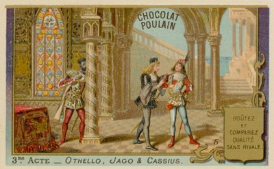 Othello, Çikolata Poulain ticaret kartı by French School