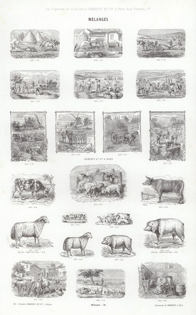 Tipografik Vinyetlerden Sayfa (gravür) by French School