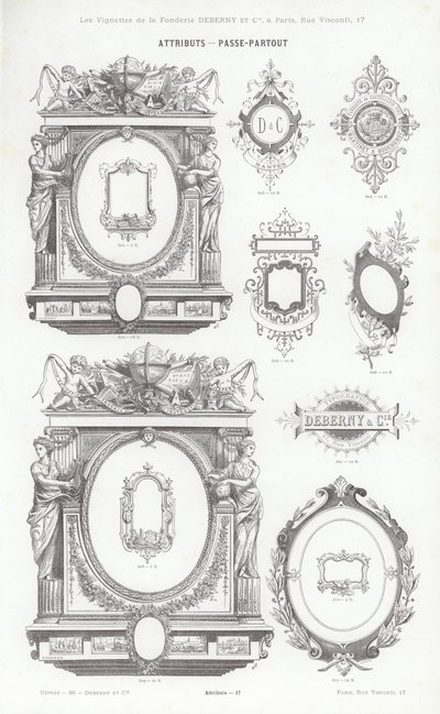 Vinyet Tipografilerinden Sayfa (gravür) by French School