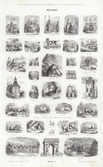 Vinyet Tipografilerinden Sayfa (gravür) by French School