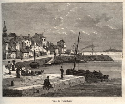 Paimboeuf - Loire-Atlantique, Pays de la Loire bölgesinde - V.-A. Malt Brown. 1884 by French School