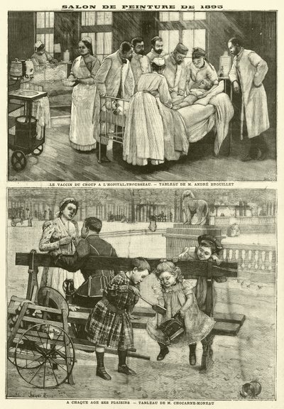 1895 Paris Salonunda sergilenen resimler (gravür) by French School