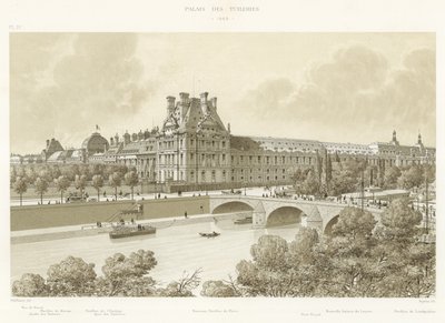 Tuileries Sarayı, 1869 by French School