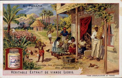 Panama: örgü panama şapkaları - kromo. Liebig by French School