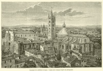 Sienne katedralinin panoraması (gravür) by French School