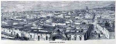 Puebla Panoraması, Orta Meksika, Claude-Joseph-Desire Charnay, pub tarafından Yeni Dünyanın Antik Kentlerinden. 1887 by French School