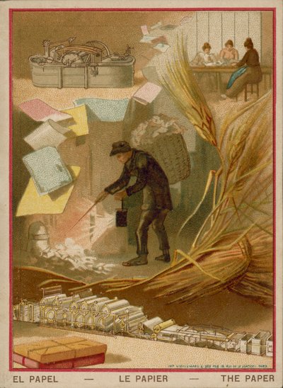 Kağıt (chromolitho) by French School