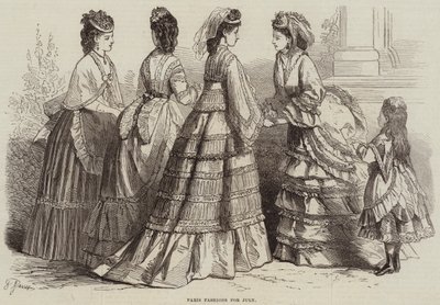 Temmuz ayı Paris Modası by French School