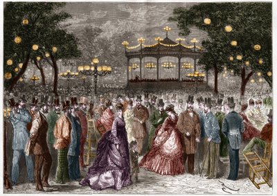 Paris: Champs-Elysees konserinde (Champs Elysees) bir yaz Cuması. by French School