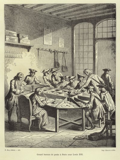 Louis XVI altında Paris postane by French School