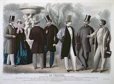 Le Progres için Paris Modası plakası, Haziran 1864 (renkli gravür) by French School