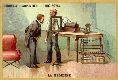 Röntgeni olan hasta (chromolitho) by French School