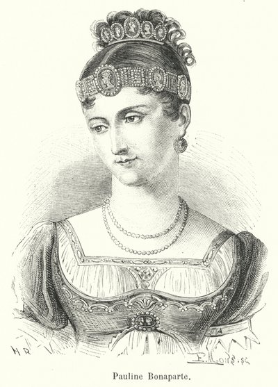 Pauline Bonaparte (gravür) by French School