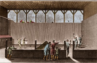 Paulmerie - Palmiye ve Kar Ayakkabısı Oyunu - Jeu de Paume kısa - “” La Grande Encyclopédie, ou Dictionnaire Raisonne des Sciences, des Arts et des Metiers” (Ansiklopedi veya Bilimler, Sanatlar ve Meslekler Sözlüğü) Denis Diderot (1713-1784) ) ve J by French School