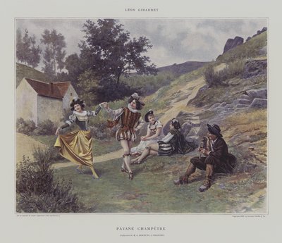 Pavane Champetre (renkli taş) by French School