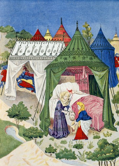 15. yüzyıldan kalma pavyonlar ve çadırlar, Judith Tarihinden detay by French School