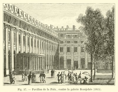 Pavillon de la Paix, Beaujolais galerisine karşı, 1815 by French School