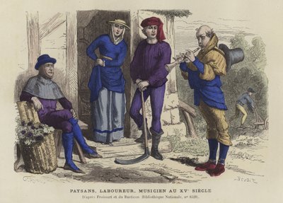 Köylü, işçi ve müzisyen, 15. Yüzyıl by French School