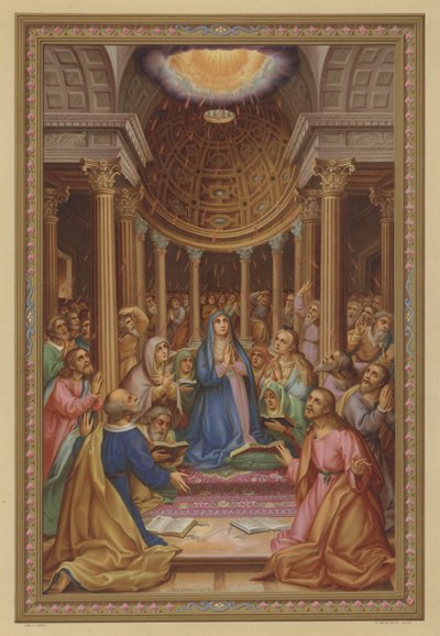 Pentekost (chromolitho) by French School