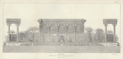 Persepolis, Xerxes Hipostil Salonu, geometrik yükseklik, Ch Chipiez tarafından restore edildi by French School