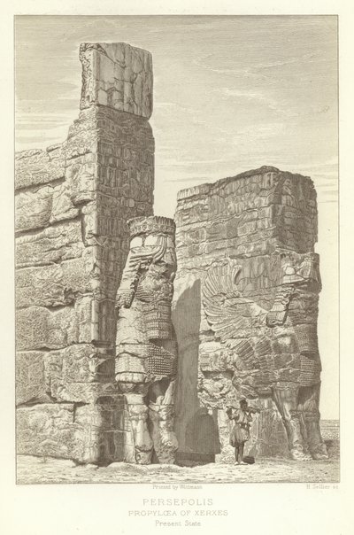 Persepolis, Xerxes Propylaea, Mevcut Durum by French School